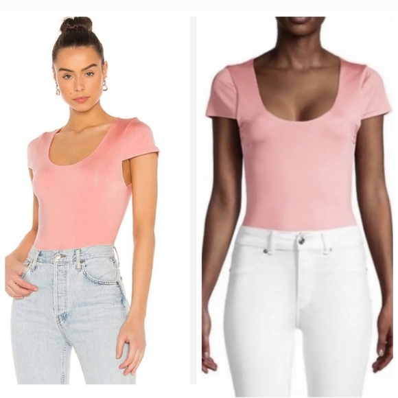 Alice + Olivia Jenara Cap Sleeve Bodysuit in Pink SIZE SMALL NWT - Picture 2 of 12